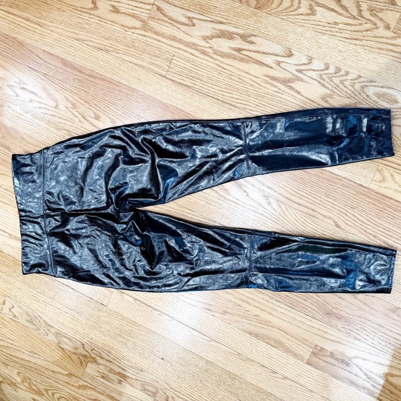 Spanx Faux Patent Leather Leggings Black M - Picture 9 of 12